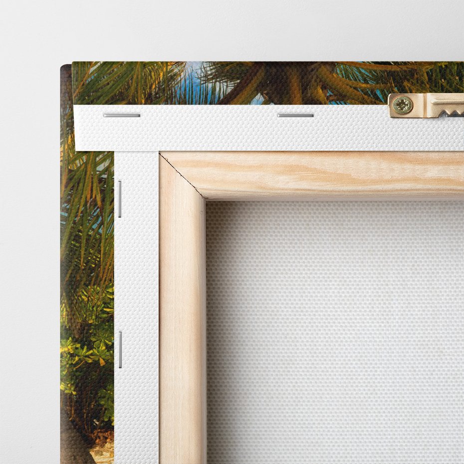 Obraz na płótnie - plaża, morze, palmy