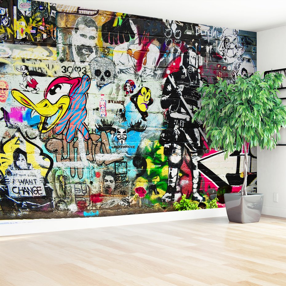 Fototapeta - graffiti, ściana, sztuka