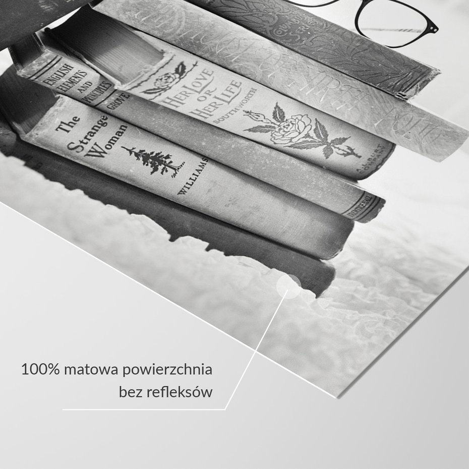 Fototapeta - książki, okulary, stosik