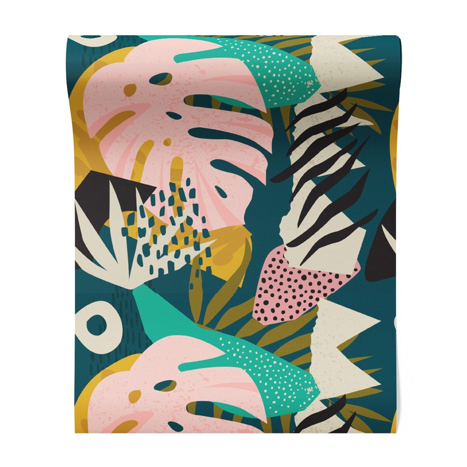 Tapeta - liście, abstrakcja, plamy