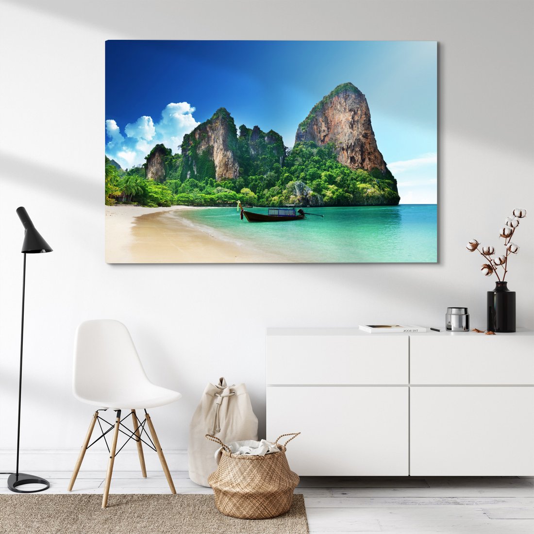 Obraz na płótnie - plaża, morze, skały