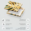 Obraz na płótnie - liść, złoto, monstera