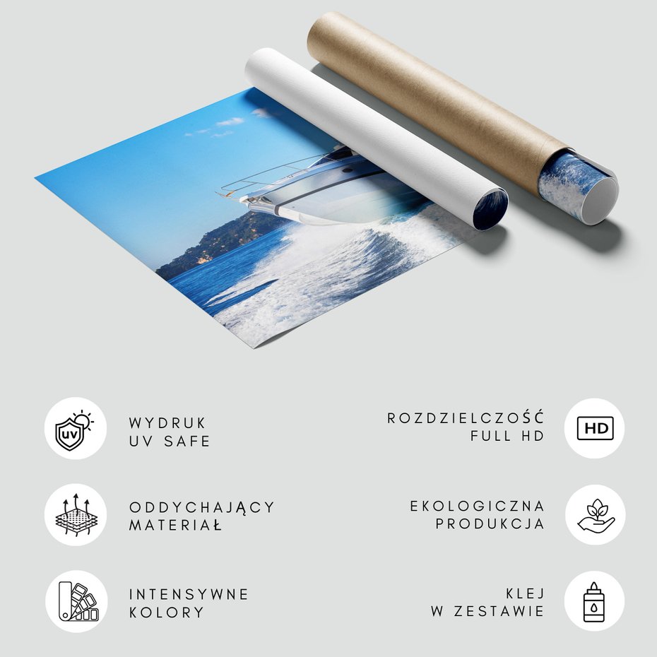 Fototapeta - łódź, morze, woda