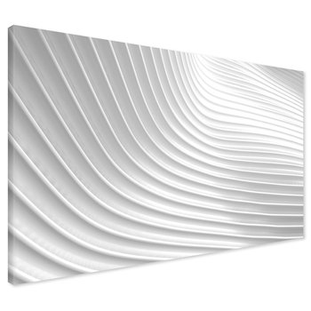 Obraz na płótnie - abstrakcja, fale, biały