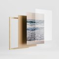 Zestaw obrazy w ramie, plakaty - plaża, morze, piasek - rama drewno