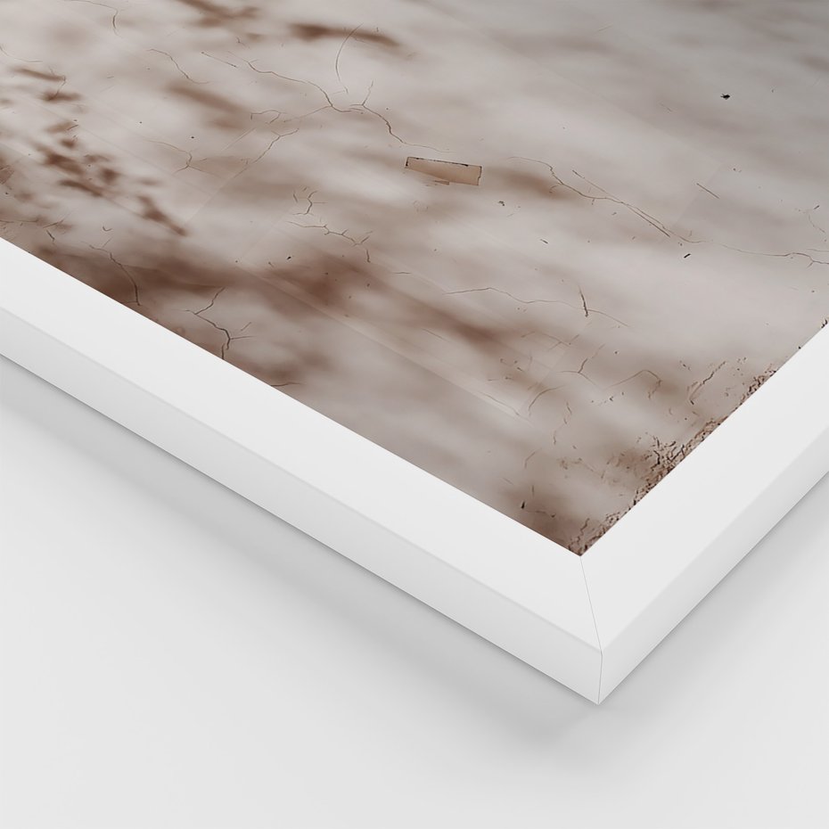 Zestaw obrazy w ramie, plakaty - cienie, trawa, abstrakcja - rama biała