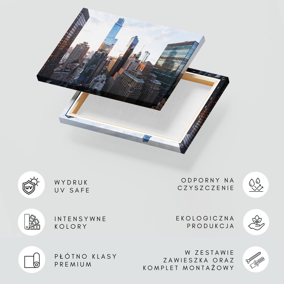 Obraz na płótnie - miasto, budynki, drapacze chmur