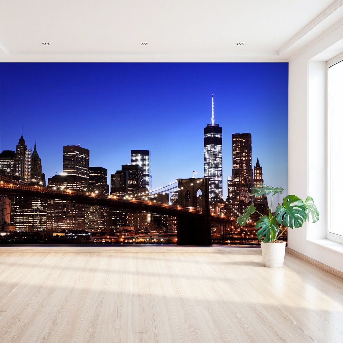 Fototapeta - miasto, most, noc