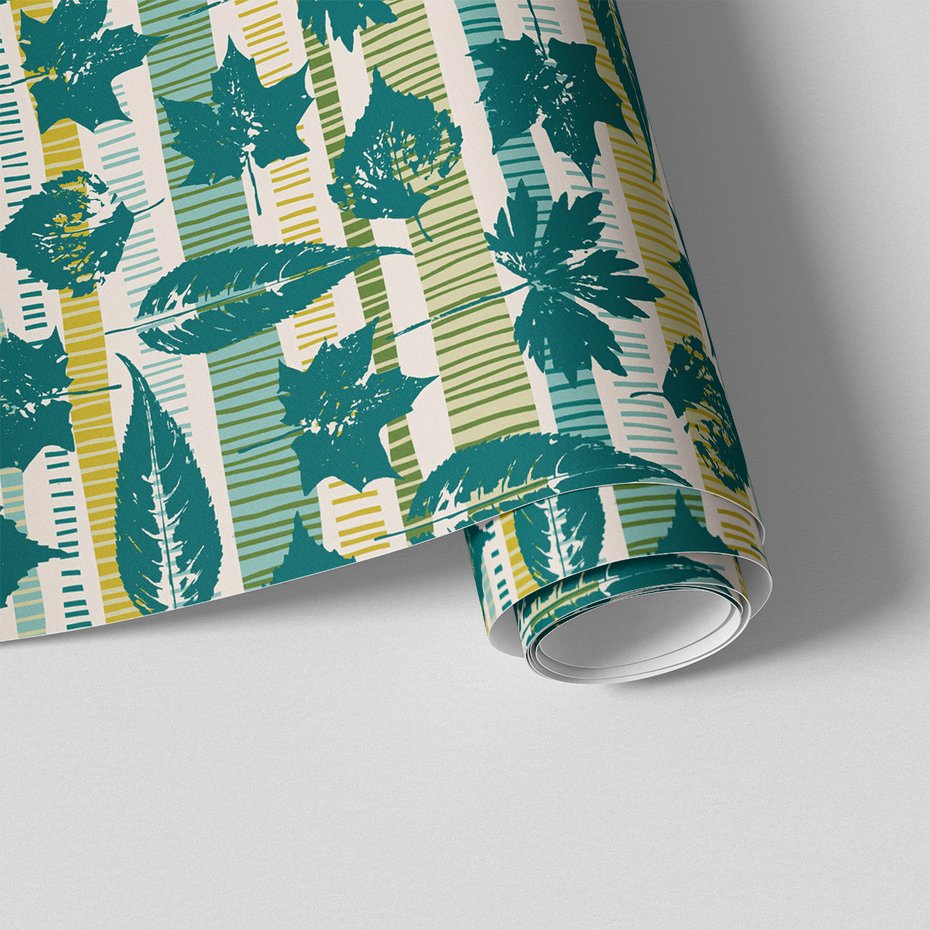 Tapeta - liście, paski, jesień