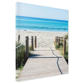 Obraz na płótnie - plaża, morze, drewno