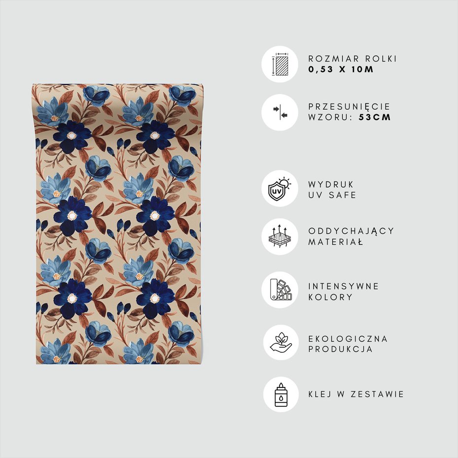 Tapeta - kwiaty, liście, tło