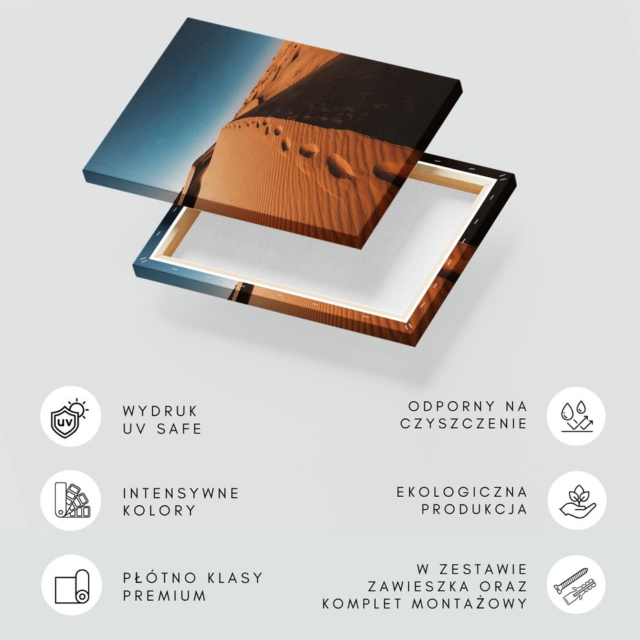 Obraz na płótnie - pustynia, piasek, niebo