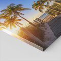 Obraz na płótnie - palmy, plaża, morze