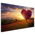 Obraz na płótnie - krajobraz, drzewo, serce