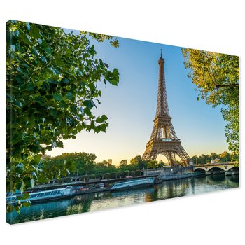 Obraz na płótnie - Paryż, wieża Eiffla, most