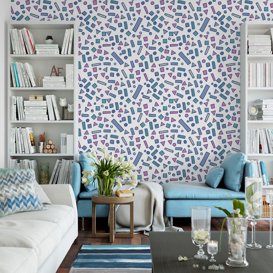 Tapeta - kształty, figury, kreski