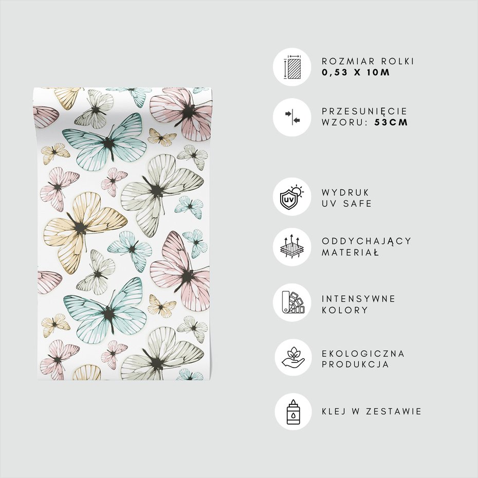 Tapeta - motyle, elegancja, delikatność