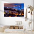 Obraz na płótnie - most, miasto, noc