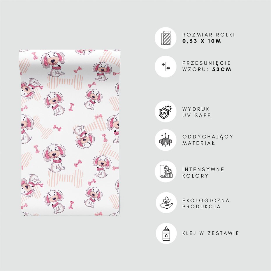 Tapeta - dziecięca, pies, kość,