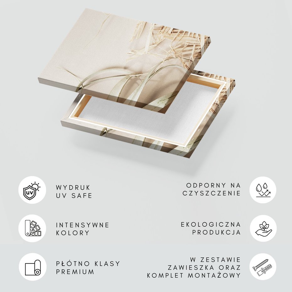 Obraz na płótnie - roślina, liście, kompozycja