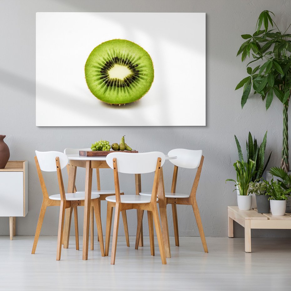 Obraz na płótnie - kiwi, owoc, przekrój