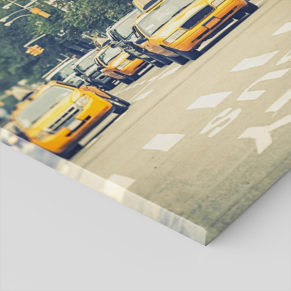 Obraz na płótnie - miasto, taksówki, ulica