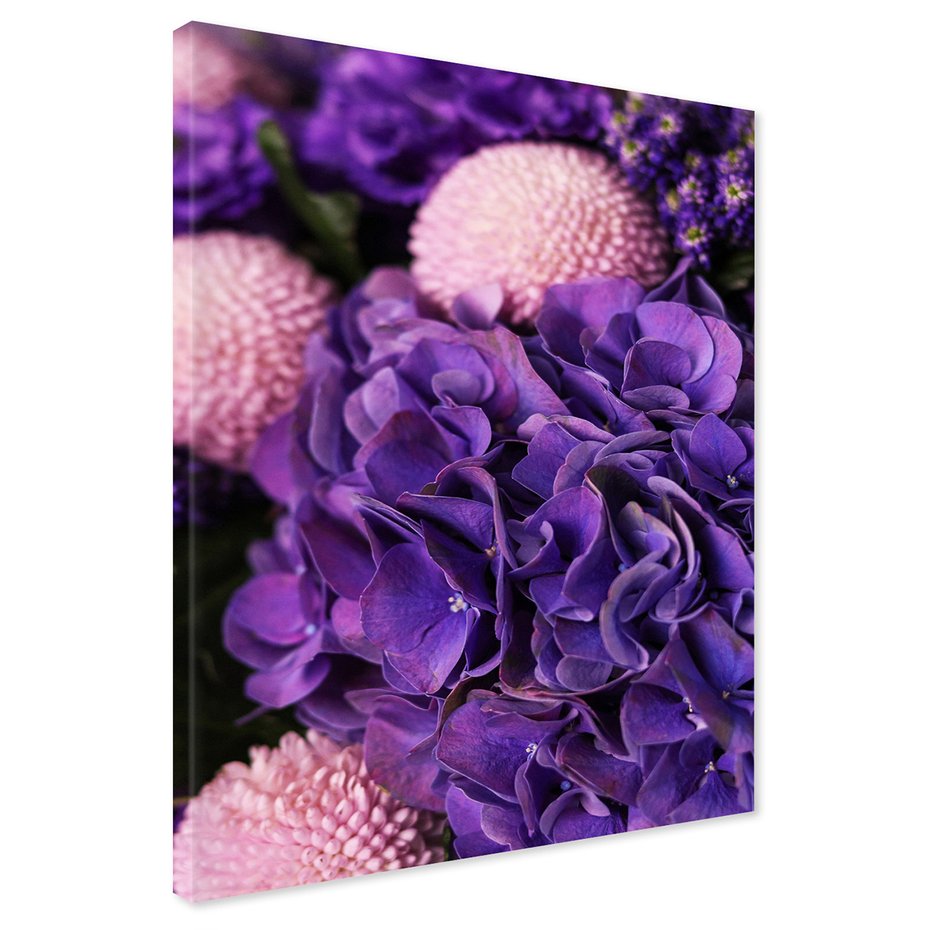 Obraz na płótnie - kwiaty, fioletowy, bukiet