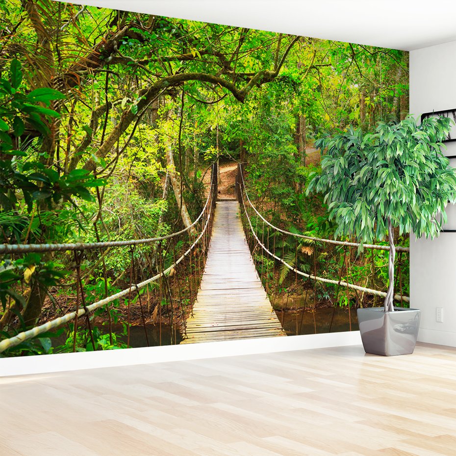 Fototapeta - las, most, natura