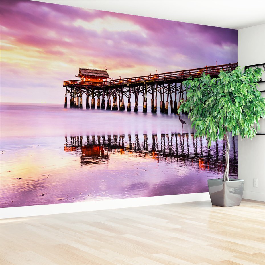 Fototapeta - plaża, morze, molo