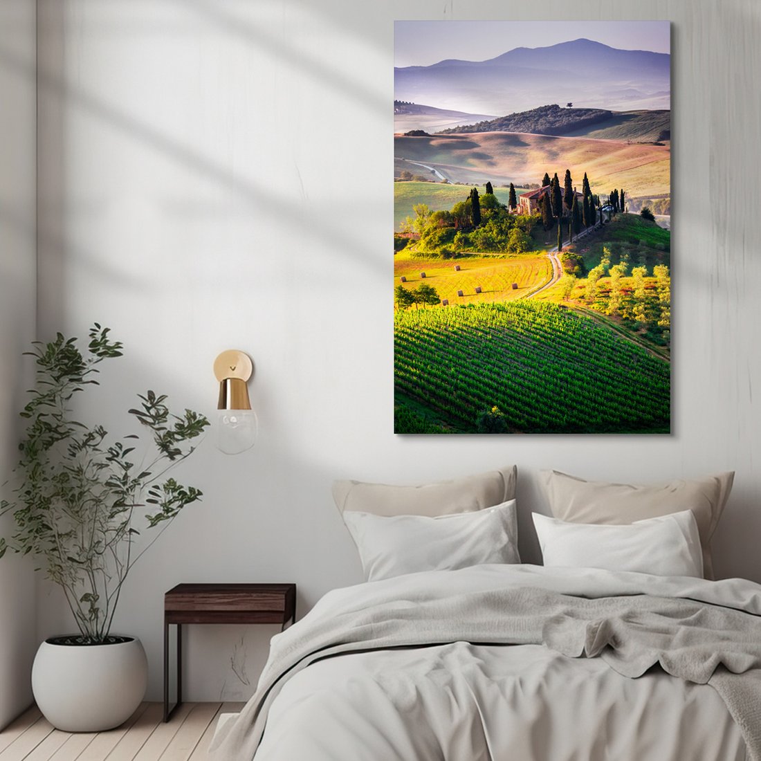 Obraz na płótnie - Toskania, krajobraz, wzgórza