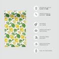 Tapeta - dziecięca, cytryny, limonki,