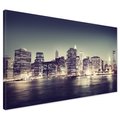 Obraz na płótnie - miasto, noc, woda