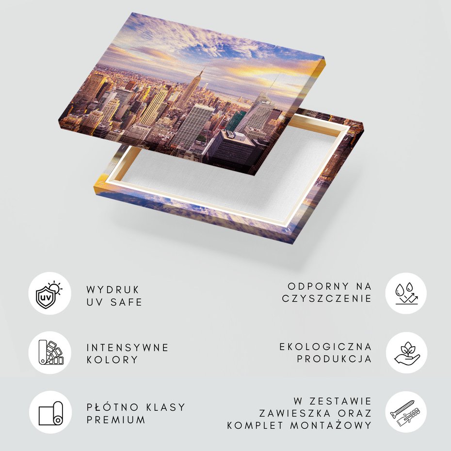 Obraz na płótnie - miasto, drapacze chmur, panorama