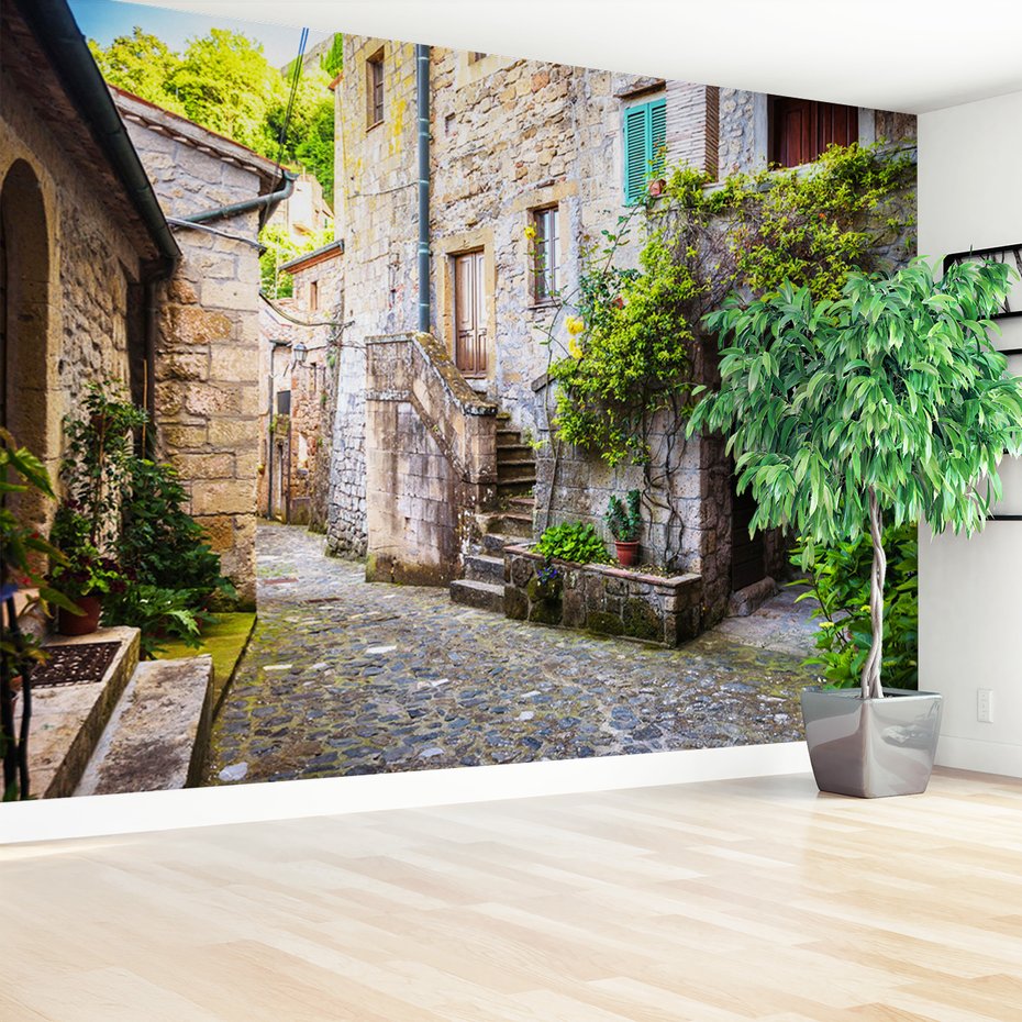 Fototapeta - uliczka, miasto, kamień