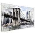 Obraz na płótnie - most, miasto, budynki