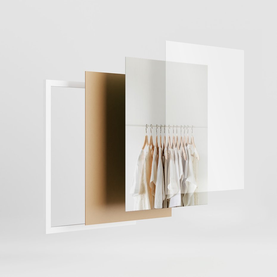 Zestaw obrazy w ramie, plakaty - ubrania, akcesoria, minimalizm - rama biała