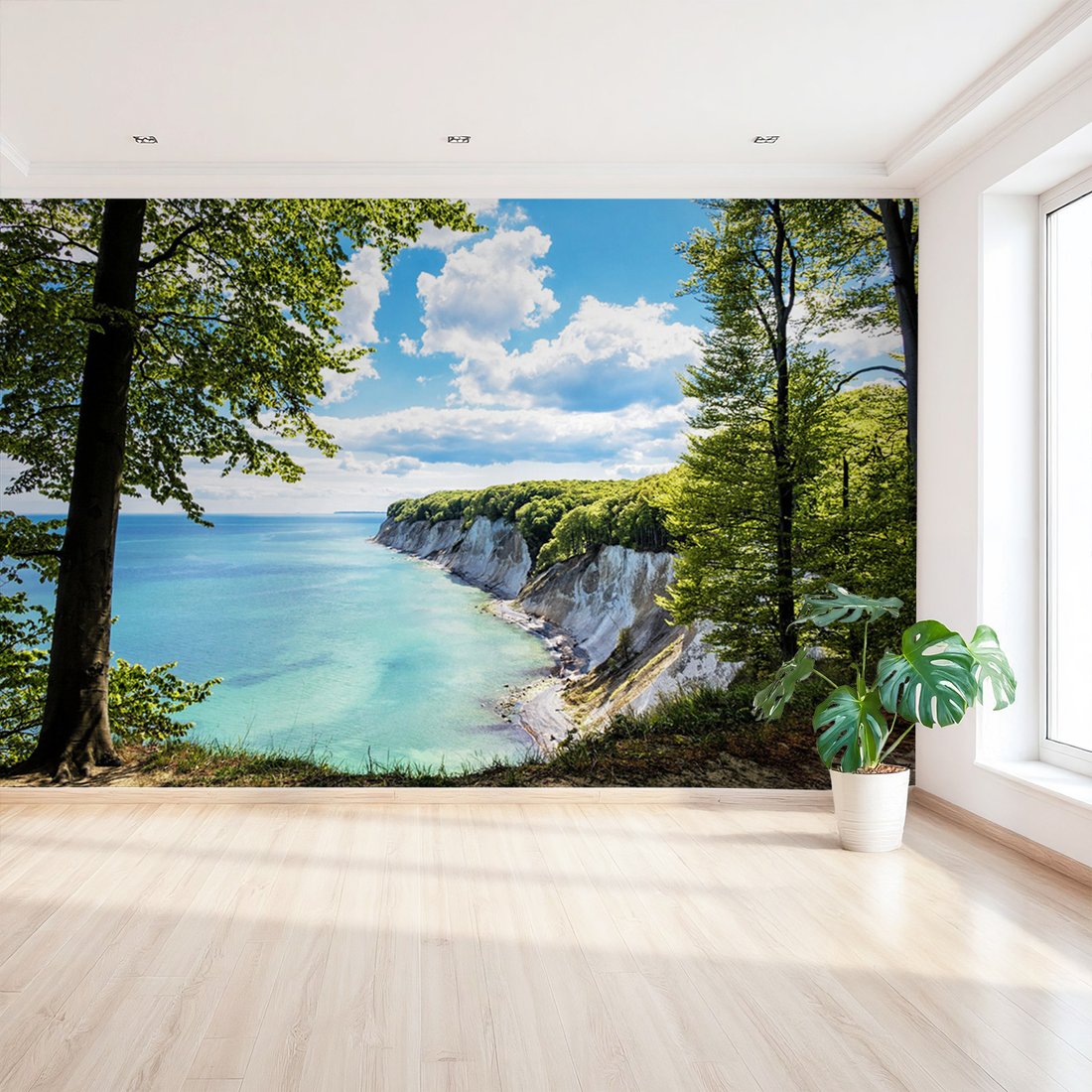 Fototapeta - klify, morze, lasy