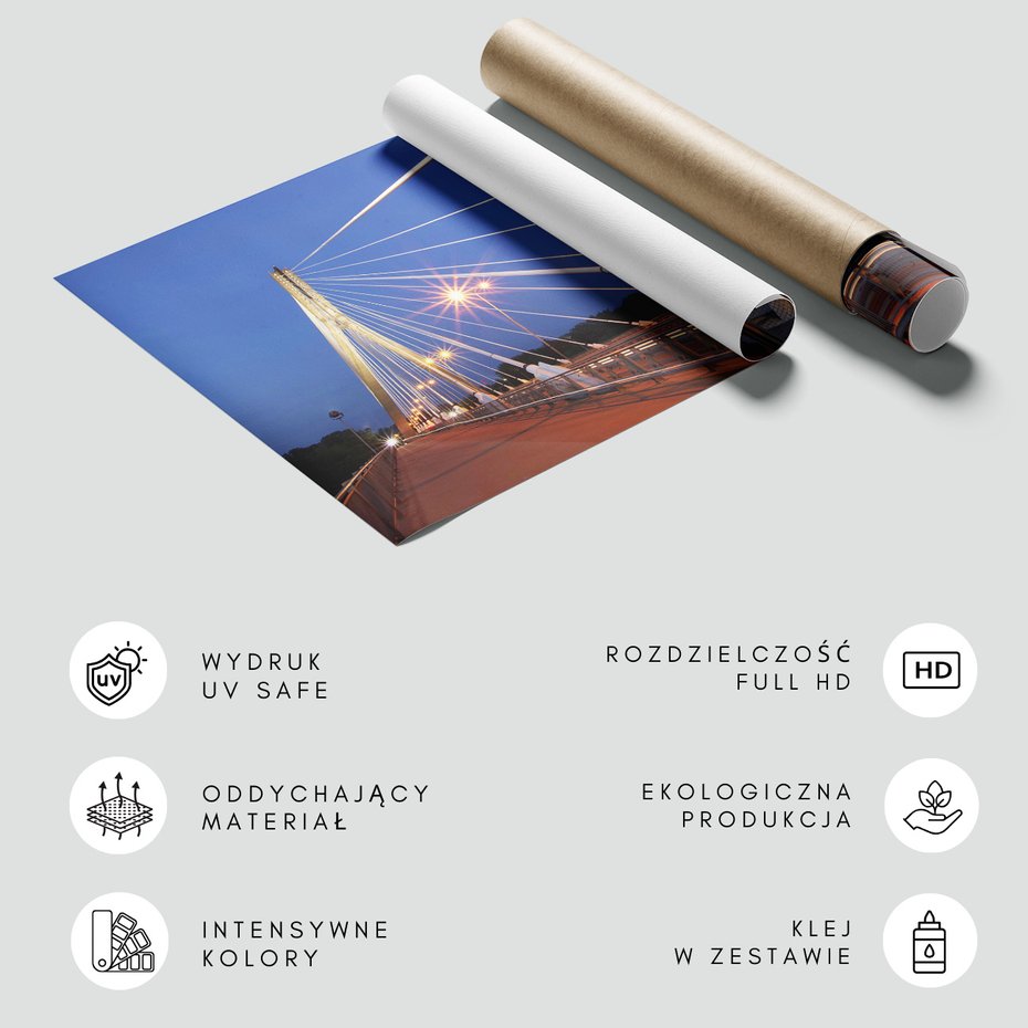 Fototapeta - most, noc, miasto