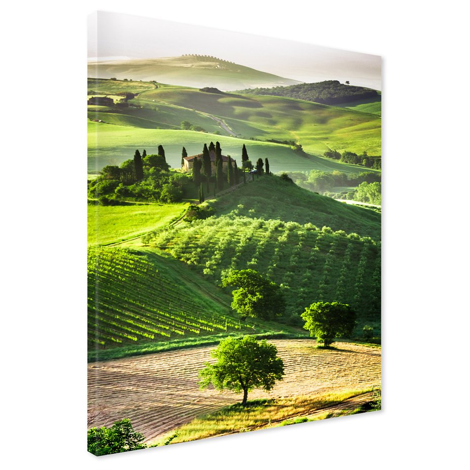Obraz na płótnie - Toscana, wzgórza, krajobraz