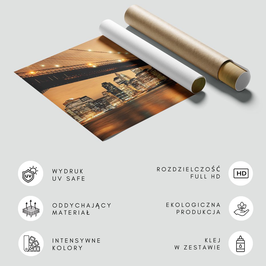 Fototapeta - most, miasto, noc