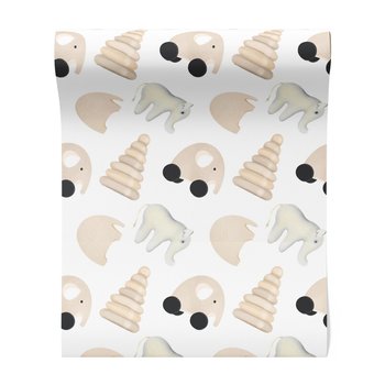 Tapeta - dziecięca, słoń, zabawka, piramida