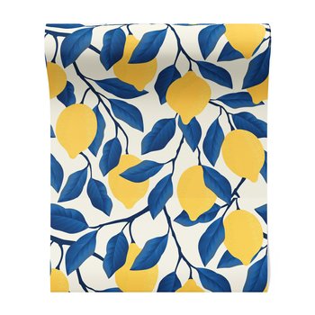 Tapeta - cytryny, liście, gałęzie