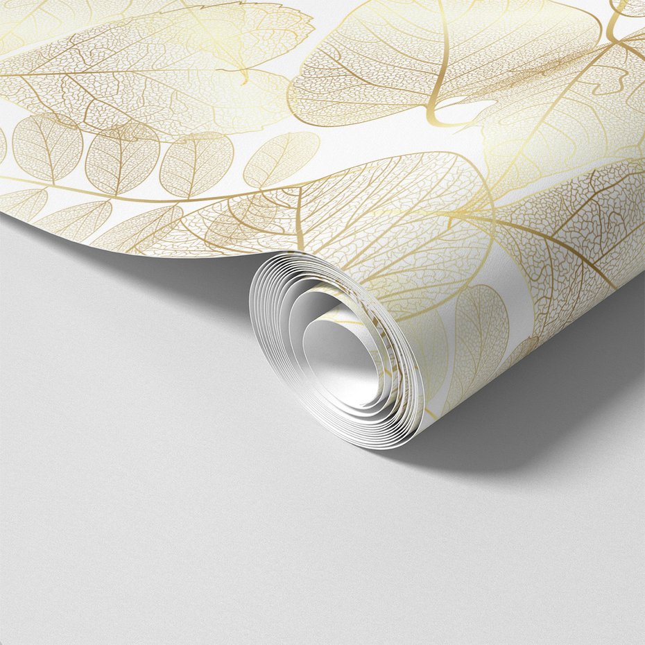 Tapeta - liście, ornament, tło