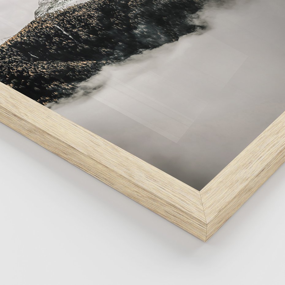 Zestaw obrazy w ramie, plakaty - góry, natura, krajobraz - rama drewno