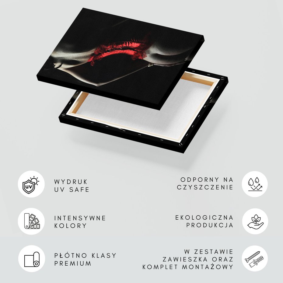 Obraz na płótnie - kobieta, ciało, bielizna