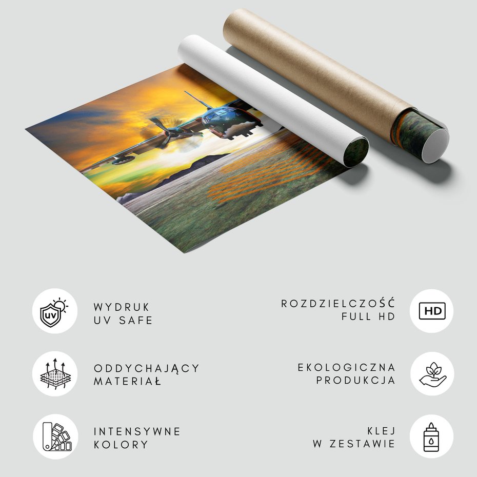 Fototapeta - samolot, start, niebo