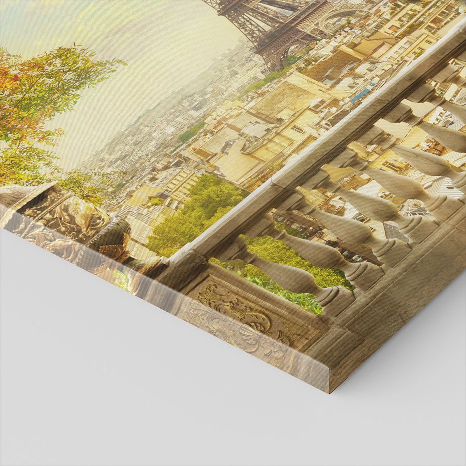 Obraz na płótnie - Paryż, wieża Eiffla, miasto