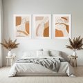 Zestaw obrazy w ramie, plakaty - kobieta, abstrakcja, ciało - rama biała