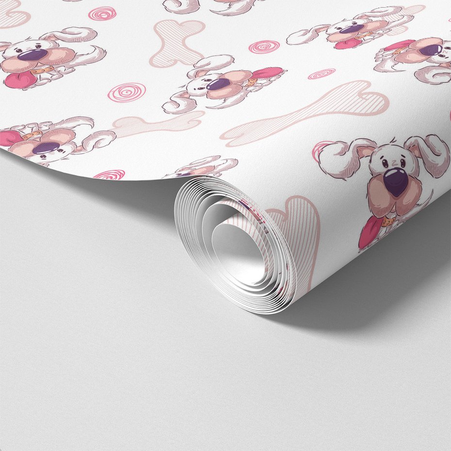 Tapeta - dziecięca, pies, kość,