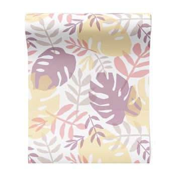 Tapeta - liście, monstera, pastelowy